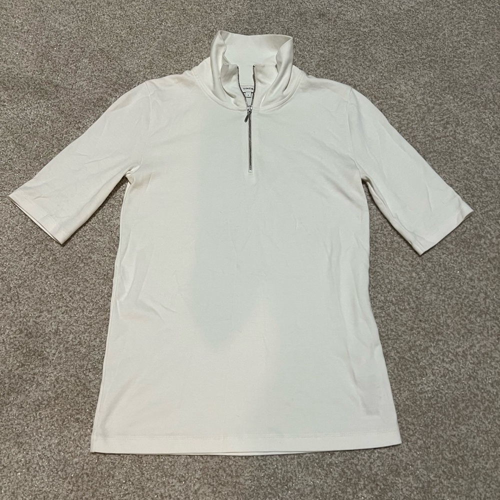 Vince Women’s Fitted T shirt w Zipper